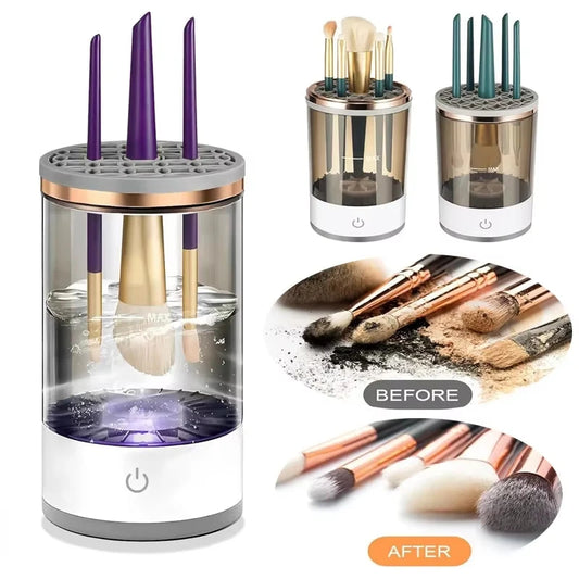 ✨ Limpiador Eléctrico de Brochas de Maquillaje USB | Lavado Automático | Secado Rápido | Limpieza Profunda